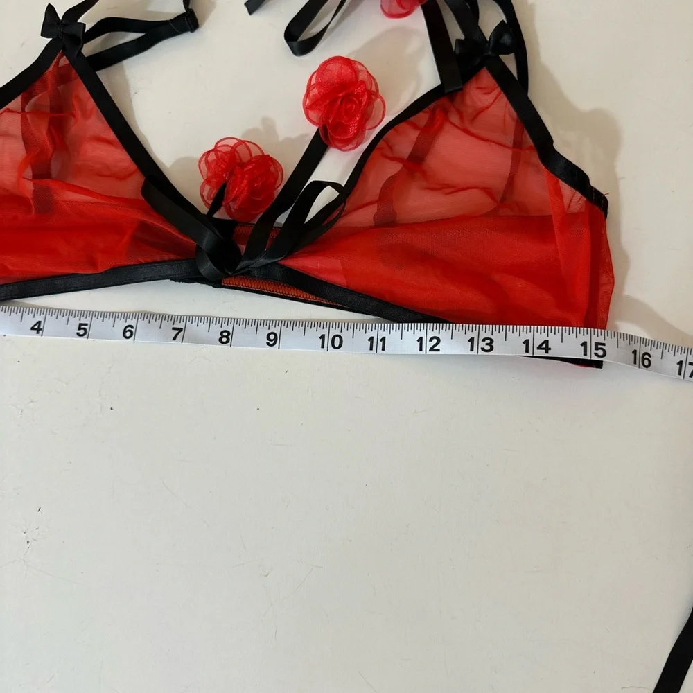 Sugar Thrillz X Dolls‎ Kill Red Riviera Bliss RIVIERA BLISS Lingerie Set NWT XL
